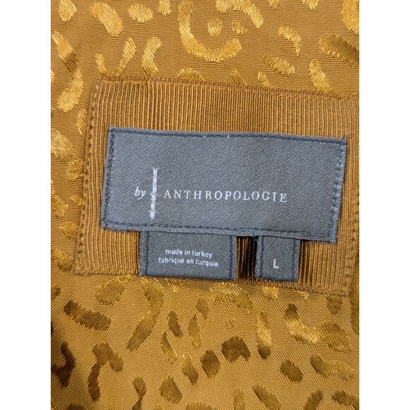 By Anthropologie Long-Sleeve Mini Dress Womens Large Gold Wrap Boho Feminine - Picture 3 of 11